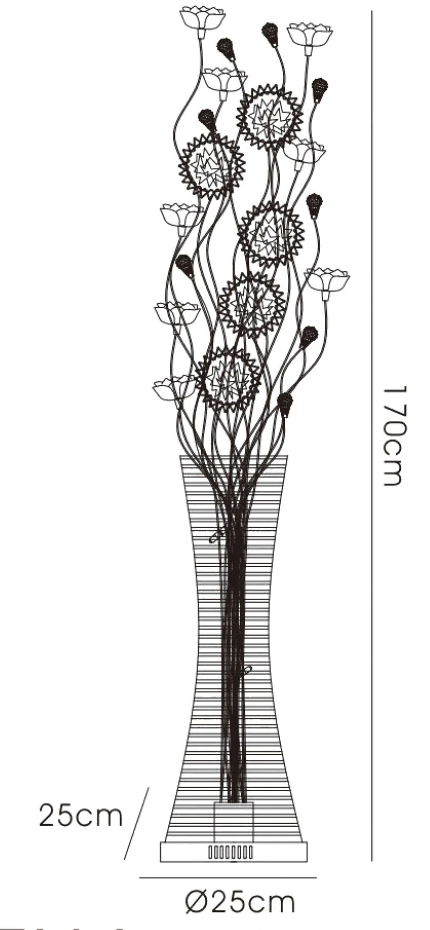 Majella Crystal Floor Lamp 7 Light